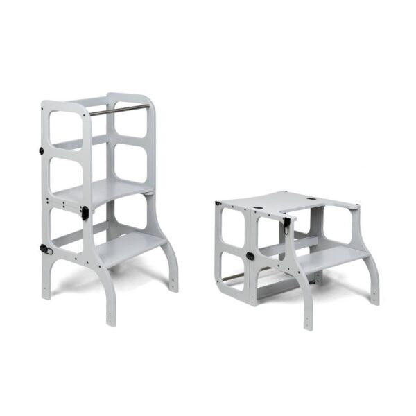 Ette-Tete_Stepnsit_grey1.jpg STEP'n'SIT® Convertible 2-in-1 Helper Tower/Table - Grey