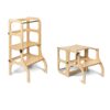 STEP'n'SIT® Convertible 2-in-1 Helper Tower/Table - Natural wood