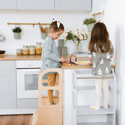 Ette-Tete_step-up_wood13.jpeg STEP UP Adjustable Height Helper Tower - Grey