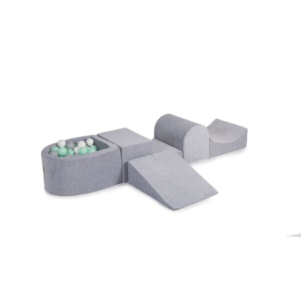 meowbaby-grey-velvet-playset-with-ball-pit-mint-gray-white-balls-7c2a6b21.jpg MeowBaby® Grey Velvet Playset with Ball Pit - Mint, Gray & White Balls