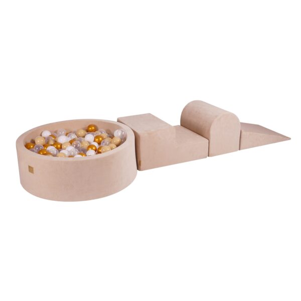 meowbaby-velvet-playset-with-ball-pit-gol-beige-white-transparent-balls-207b2c57.jpg MeowBaby® Velvet Playset with Ball Pit - Gold, Beige, White & Transparent Balls