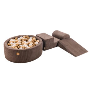 sula1-10.jpg MeowBaby® Playset with Ball Pit - Brown, Gold & White Pearl